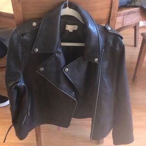 Ann Taylor Loft Faux Leather Motorcycle Jacket